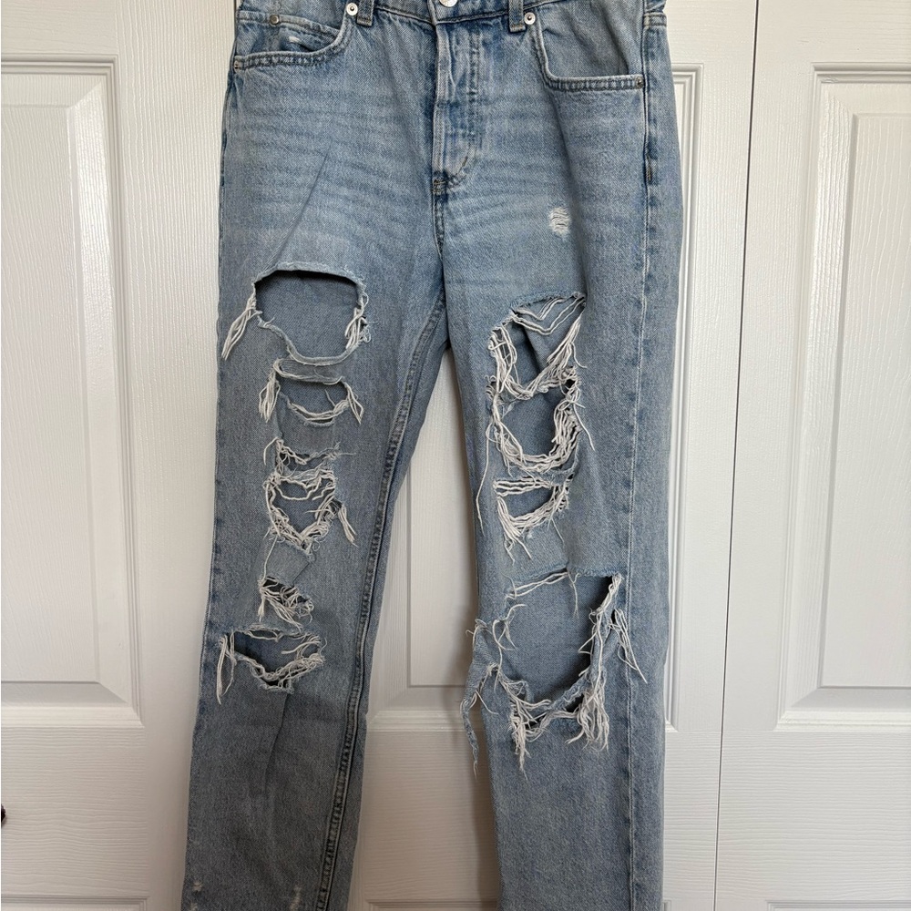 Distressed Light Blue Women's Jeans